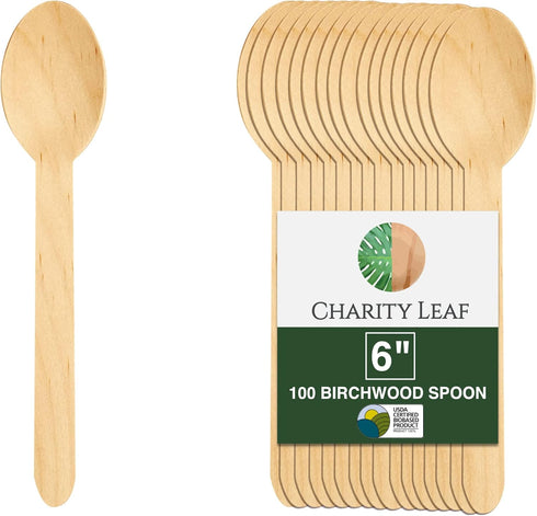 Birchwood Disposable Cutlery (100, Spoon)...