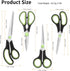 Kitchen Scissors, Stainless Steel Blades, Soft Grip, Multi-Purpose Heavy Duty Kitchen Scissors Set, Black/Green, 4 Piece Set...