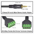 Poyiccot 3.5mm Screw Terminal Block Cable, 2Pack 3.5mm to Speaker Wire Adapter Cable 3.5mm (1/8inch) TRRS Stereo Male to 4 Pin/Way Female Bolt Scr...