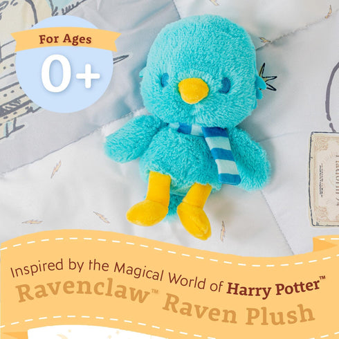 KIDS PREFERRED Harry Potter Ravenclaw Blue Raven Plush Stuffed Animal with Blue Stripped Scarf Hogwarts House Collectible for Babies, Toddlers, an...