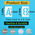 2.5 Inch Letter Stencils Numbers Craft Stencils, 42 Pcs Reusable Alphabet Templates Interlocking Stencil Kit for Painting on Wood, Wall, Fabric, R...
