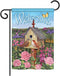 Breeze Decor - Welcome Bird House Garden Friends - Everyday Impressions Decorative Vertical Garden Flag 13" x 18.5" Printed in USA...