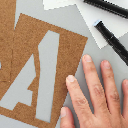 PRO ART Oiled Stencil Board Lettering, 6-inch Set, Natural...