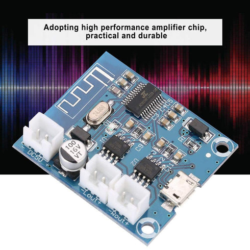 YWBL-WH 5W + 5W Bluetooth Amplifier Board, Mini Bluetooth Amplifier Board Module 4.2 Circuit Stereo Speaker Digital Module, Module...