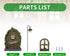 Fairy Garden Accessories Yard Garden Sculpture Decoration Gnome Home Window and Door with lamp Decoration for Trees...