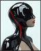 Posterizer 1 pcs-futuristic sleek woman in dark clothing 3-Abstract & Modern Art-Fantasy & Fiction Art-Gift for Women, Fashionistas, Designer Fash...