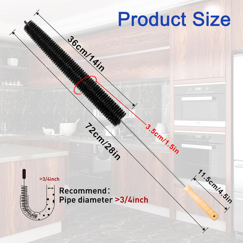 28 inch Clothes Dryer Lint Brush Dryer Vent Cleaner Brush Dryer Lint Brush Extra Long for Laundry Room and Washer Dryer, Bathroom, Kitchens, Coil ...