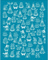 OLYCRAFT 4x5 Inch Clay Stencils Gnome Pattern Silk Screen for Polymer Clay Dwarf Silk Screen Stencils Mesh Transfer Stencils Gnome Mesh Stencil fo...