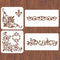 4PCS Corner Stencils for Painting Flower Square Border Wall Stencil Large Pattern Tile Stencil Reusable DIY Art Craft Stencils Furniture Decor on ...