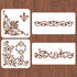 4PCS Corner Stencils for Painting Flower Square Border Wall Stencil Large Pattern Tile Stencil Reusable DIY Art Craft Stencils Furniture Decor on ...