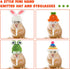 8 Pcs Hamster Hat Pet Round Costume Glasses Includes 4 Pcs Knitted Small Animals Hat with Adjustable Strap and 4 Pairs of Pet glasses for Small An...