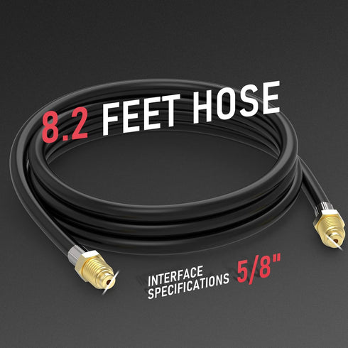 YESWELDER Inert Gas Welding Hose 8.2 ft, 5/"8 UNF-18RH Fittings...