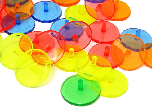 Honbay 100PCS Plastic Round Transparent Golf Ball Position Markers for Golf and Baseball (5 Color, 24mm)...