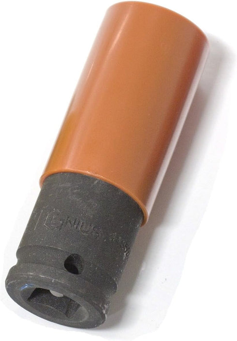 Genius Tools 1/2" Dr. 21mm Thin Wall Deep Impact Socket w/Plastic Sleeve - 448521W...
