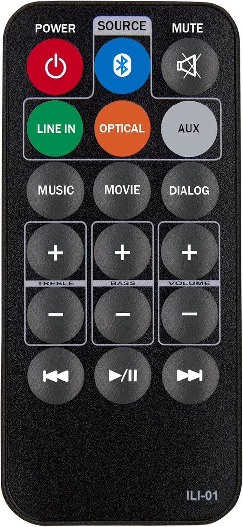 Replacement Remote Control for iLive ITB105B IT1B74B ITB396B ITB283B ITB183B ITB183B V859-04 HD Bluetooth Soundbar Sound Bar Audio System...