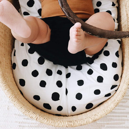 Changing Pad Cover Set | Cradle Sheet 2 Pack 100% Jersey Cotton Black and White Abstract Stripes and Dots by Ely's & Co...