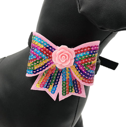 PET SHOW Dog Charms Flower Collar Accessories For Cat Puppy Collars Dogs Bowtie Grooming Pack of 8...