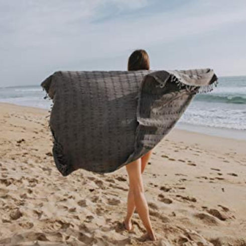 Stonewashed Turkish Bath & Beach Towel –100% Organic Turkish Cotton - Soft, Lightweight, Absorbent - Quick Dry, Sand Free - Swim, Pool, Shower, Tr...