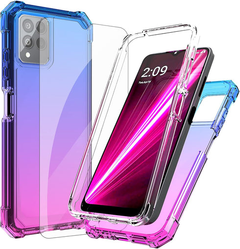 Ailiber for Revvl 6 5G Pro Phone Case, TMobile Revvl 6X Pro 5G Case with Screen Protector, Dual Layer Protection, Shock-Absorbing Corners TPU Bump...