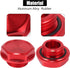 X AUTOHAUX Red Aluminum Alloy Gas Engine Oil Filler Cap Plug Cover for Toyota TRD Highlander RAV4 Yaris Camry Corolla Tacoma Land Cruiser...