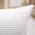 Home Brilliant Striped Corduroy Pillow Cover 24x24 Euro Throw Pillow Sham Accent Couch Cushion Cover for Spring Decor, 24 x 24 inch (60cm), Creamy...