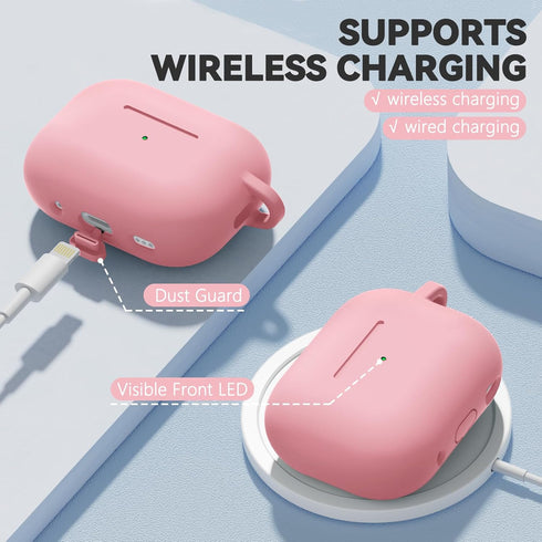 for AirPod Pro Case Cover with Cleaner Kit,Soft Silicone Protective Case for Apple AirPods Pro 2nd/1st Generation for Women Men,AirPod Pro Case wi...