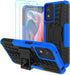 for Moto G Play 2024 Case with 2 Pack Screen Protector,Military Grade Shockproof, Heavy Duty Robust Bumper Cover with Kickstand for Motorola G Pla...