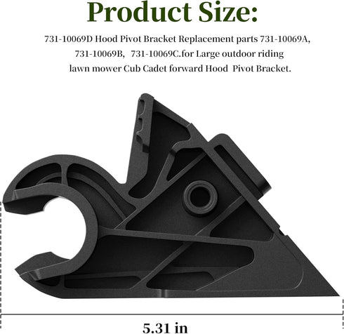 731-10069D Hood Pivot Bracket Compatible with for Cub Cadet / Mtd/ Craftsman Lawn Mower ,Fits for Lawn Mower Tractor Xt1 Xt2 50 Slx54 Slx50 Gx54 G...