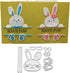 Bow Rabbit Metal Die Cuts, Easter Rabbit Bowtie Bow Cutting Dies Cut Stencils for DIY Scrapbooking Album Decorative Embossing Paper Dies Card Maki...