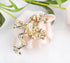 Gyn&Joy Gold Tone Rose Pink Colored Rhinestone Animal Frog Pin Brooch...