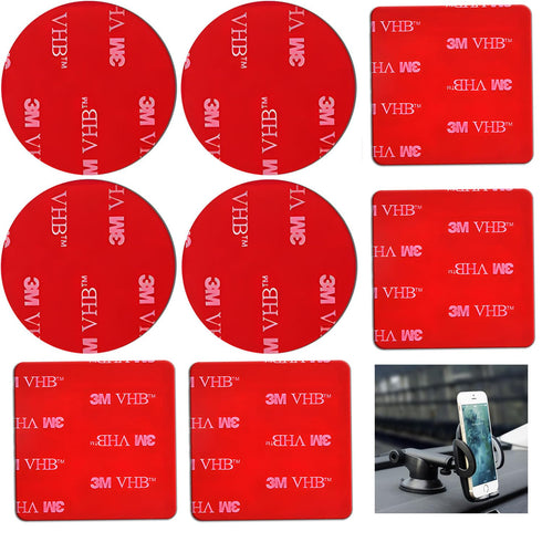 3 M Double Sided Adhesive Pads,Car Mount Sticky Pad Replacement. 3 M Sticky Dash Cam Mounting Tape.Heavy Duty Tape Sticker for Dashboard &Daily Us...