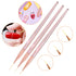 6PCS Nail Art Liner Brushes Set, UV Gel Acrylic Nail Art Drawing Painting Brushes Rose Gold Handle French Stripe Lines Painting Nail Pens...