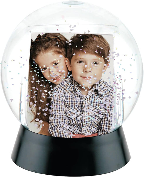 Neil Enterprises Inc. Sphere 2-Photo Snow Globe with Black Base...