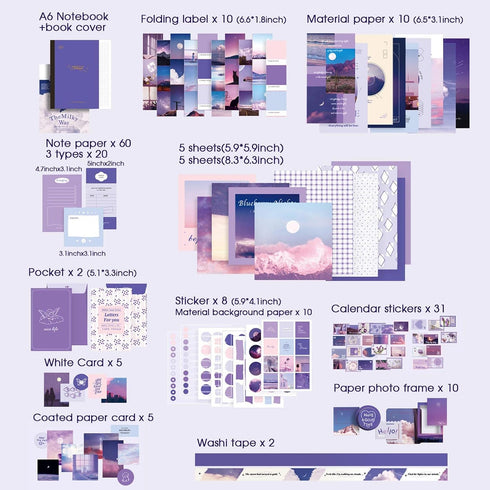 Henoyso 694 Pcs Scrapbook Kit Vintage Aesthetic Junk Journal Kit Scrapbooking Supplies Art Journaling Kit for Adults Teen Girl Kid Women Birthday ...