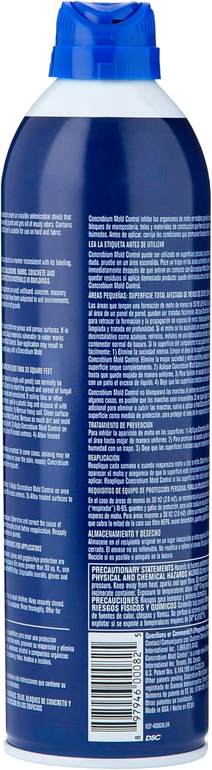 Concrobium Mold Control Aerosol, 14.1 oz – Eliminates & Prevents Mold – EPA Registered, Bleach-Free, Odorless, VOC-Free – For Indoor & Outdoor Sur...
