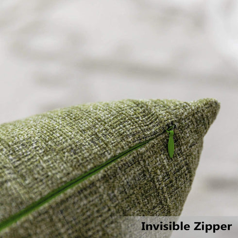 Home Brilliant Sage Green Spring Pillow Covers Chenille Velvet Plush Decorative Throw Pillow for Couch Sofa Decor, 2 Packs 18x18 inch (45cm), Fres...