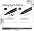 Hethrone Black Markers for Drawing - Brush Pens with Felt Tips for Artists - Calligraphy Pens, 12 Pack...