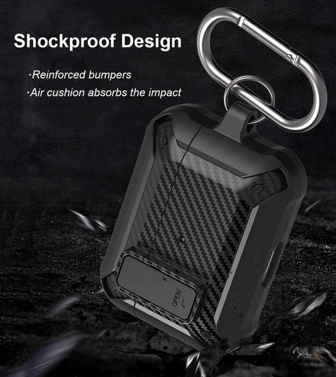 AirPods Pro Case Cover with Keychain Hard Protective Case for Apple AirPods Pro 1st Generation Case Shockproof AirPod Pro Case with Secure Lock - ...
