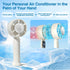 Handheld Cooling Fan, Portable Mini Fan with Cold Compress Function, USB Rechargeable Battery, 3 Speeds Adjustable Rechargeable for Eyelash Makeup...