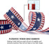 Hying 4th of July Ribbons for Crafting, 2.5" X 10 Yards Patriotic Wired Edge Ribbons American Stripes Stars Ribbons Blue Burlap Craft Ribbon Bows ...