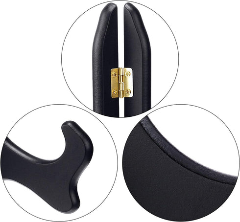 Tatuo 4 Packs Wooden Display Stand Decorative Plate Stands for Display Picture Frame Stand Holder Easels (7 Inch, Black)...