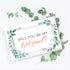 Pop Fizz Designs Bridesmaid Proposal Box Set - 6 Pack with 1 Maid of Honor and 5 Bridesmaid Boxes - Greenery with Rose Gold Foil...