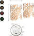 LumaBase Battery Operated LED Glass Candles with Flickering Flame, Gold Fern - Set of 2...