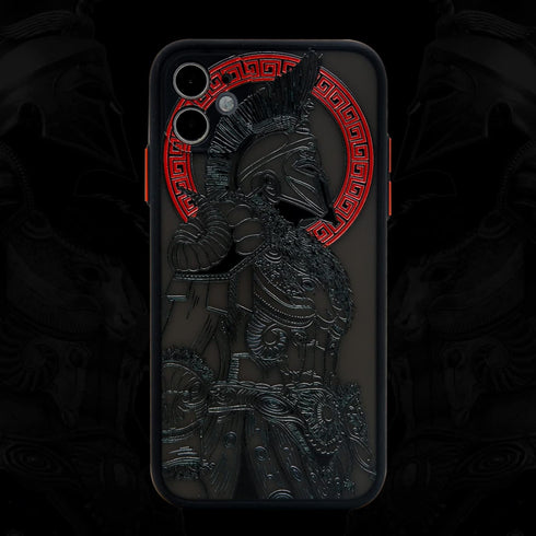 Cool Gladiator Phone Case with 3D Embossed Compatible for iPhone 12 Clear Frosted Trendy Phone Case...