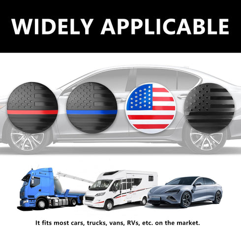 4PCS American Flag Car Wheel Center Caps,Wheel Hub Caps Sticker Compatible with 56mm/2.2 Inch Wheel Hub Caps,Automotive Exterior Accessories Cente...