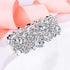 EVER FAITH Women's Clear Crystal Stunning Hollow Floral Wedding Bride, Bridesmaid Stretch Bracelet...