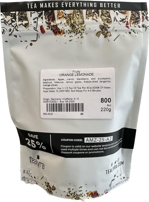 Tealyra - Orange Lemonade - Hibiscus - Eucalyptus - Lemongrass - Herbal Fruity Loose Leaf Tea Blend - VitaminsRich - Boost Immune System- 100% Nat...