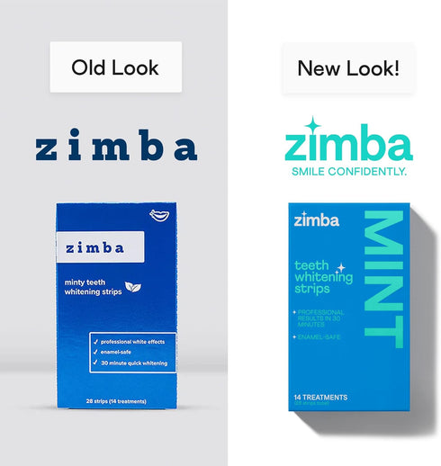 New Zimba Cherry Flavored Teeth Whitening Strips | Vegan, Enamel Safe Hydrogen Peroxide Teeth Whitener for Coffee, Wine, Tobacco, and Other Stains...