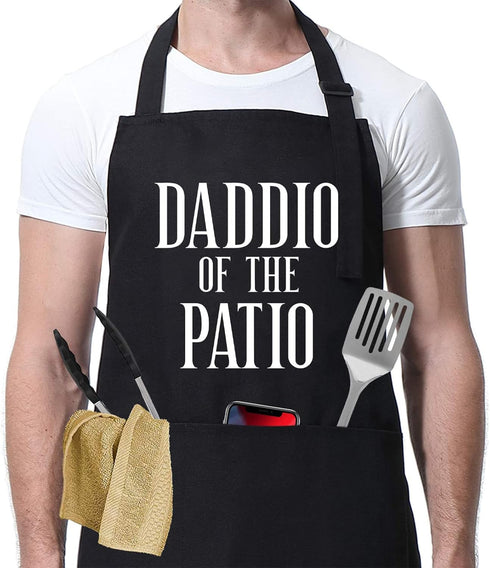 Miracu Grill Apron for Daddy, Daddio of The Patio, Dad Gifts from Daughter Son - Funny Fathers Christmas, Birthday Gifts for Dad, Best Step Daddy,...