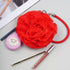 Women Rose Clutch Satin Rose Shaped Clutch Handbag Floral Evening Bag Red for Wedding Party Christmas Mother's Day Gift...